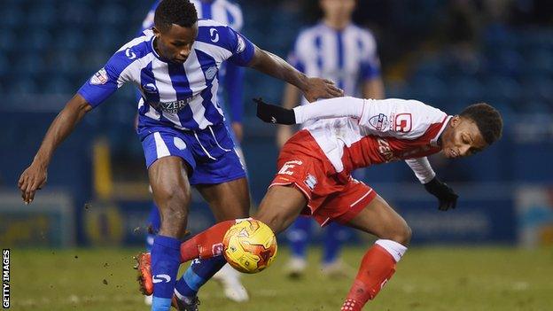 Jose Semedo of Sheffield Wednesday battles Demarai Gray of Birmingham City