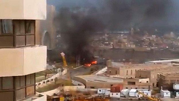 Explosion at the Corinthia Hotel, Tripoli, Libya, 27 January 2015