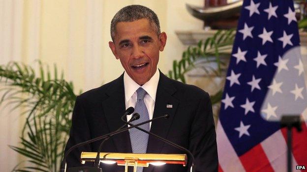 President Barack Obama backed religious freedom in India