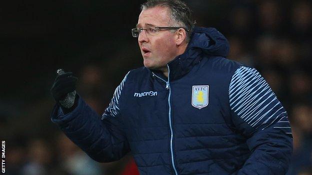 Aston Villa manager Paul Lambert