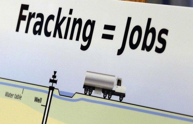 Pro-fracking sign