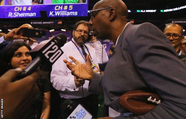 US comedian JB Smoove at Super Bowl Media Day