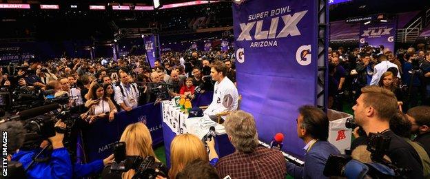 Tom Brady fields questions from the press on Media Day