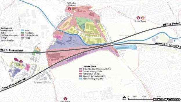 Old Oak Common map