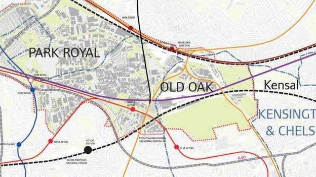 Old Oak Common map