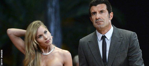 Helen Svedin and Luis Figo