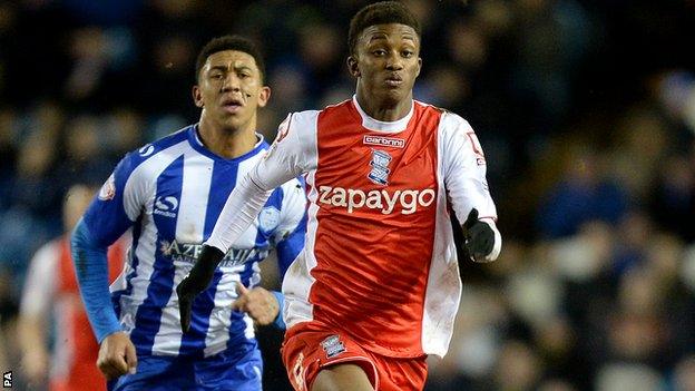 Demarai Gray in action against Sheffield Wednesday