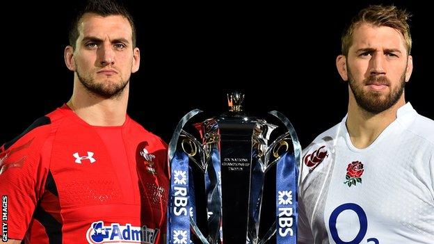 Wales captain Sam Warburton (L) and England captain Chris Robshaw (R)