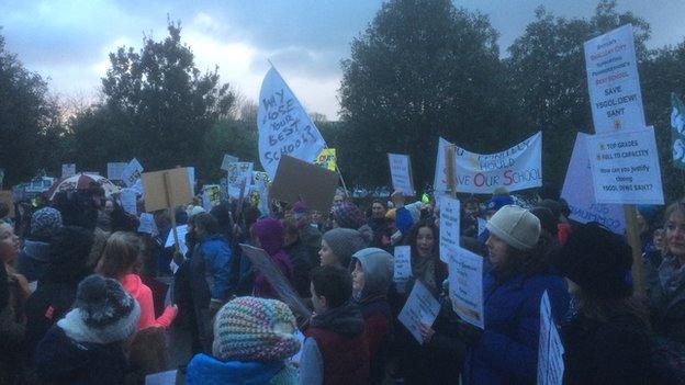 Schools closure protest