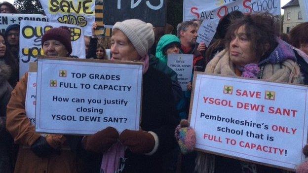 Schools closure protest