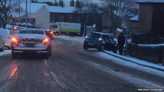 Snow chaos, Baildon, West Yorkshire