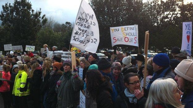 Schools closure protest