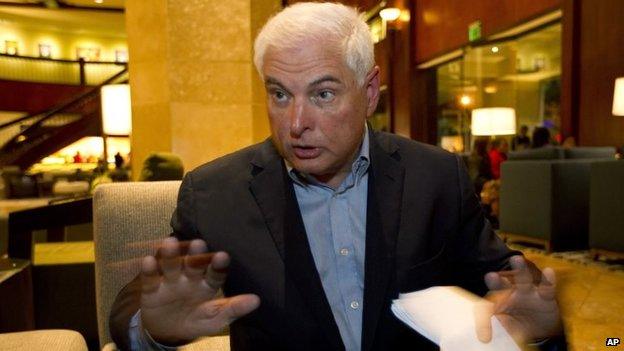 Ricardo Martinelli speaks during an interview in Guatemala City on 28 January, 2015.