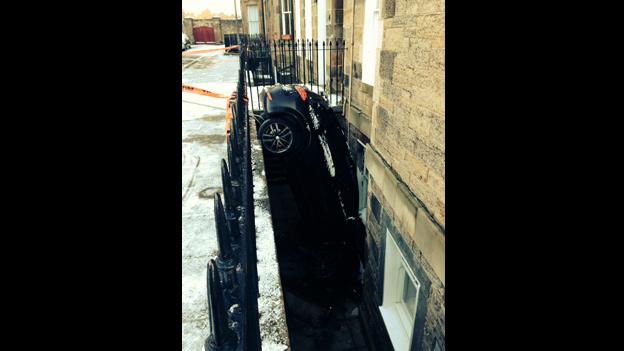 Reader Ian Smithson took this picture on Saxe Coburg Street in Edinburgh. Nobody was hurt.