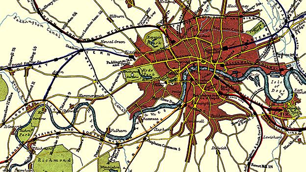 Bradshaw railway map, 1852