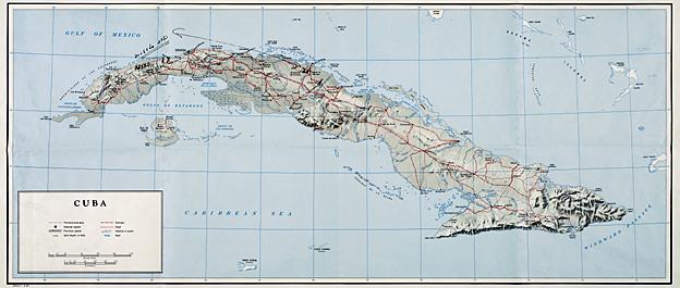 Map from Cuban Missile Crisis, 1962