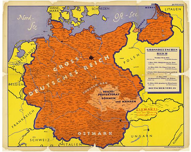 Nazi map of greater Germany