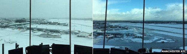 Snow cover this morning and at 14:00