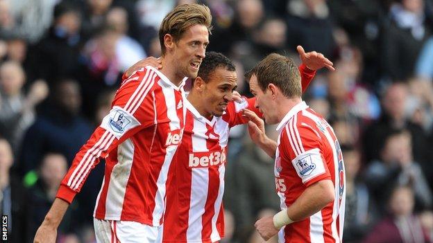 Peter Crouch and Glenn Whelan