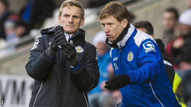 St Mirren's management team - Gary Teale and David Longwell