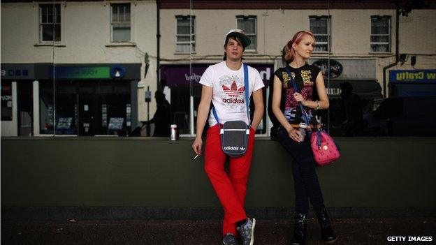 Young people outside McDonalds