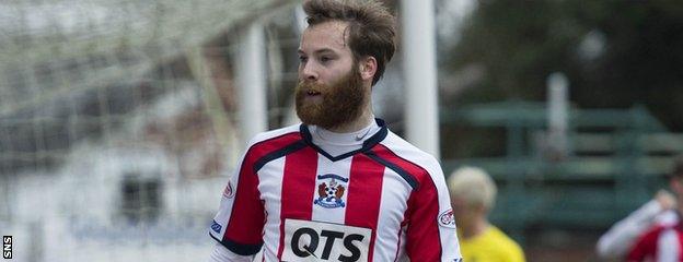 The heavily-bearded James Dayton was at Kilmarnock before going south to Oldham