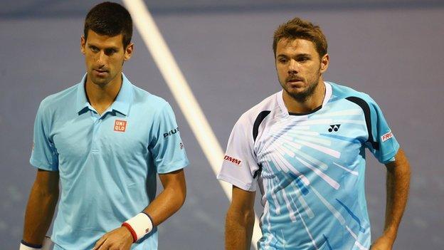 Novak Djokovic and Stanislas Wawrinka