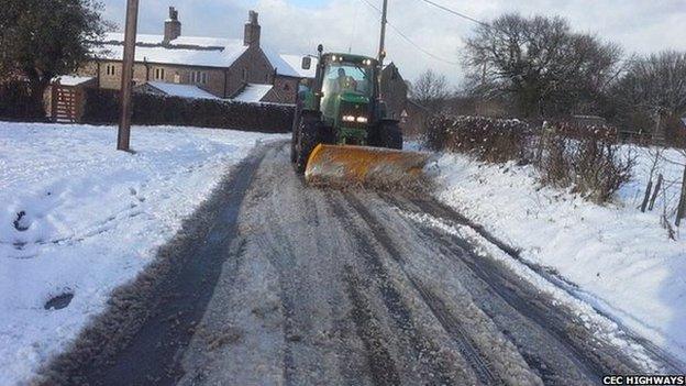 Snowplough in the High East area of Cheshire