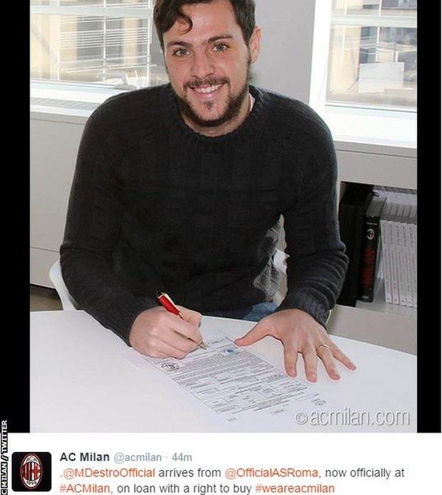 AC Milan sign Mattia Destro