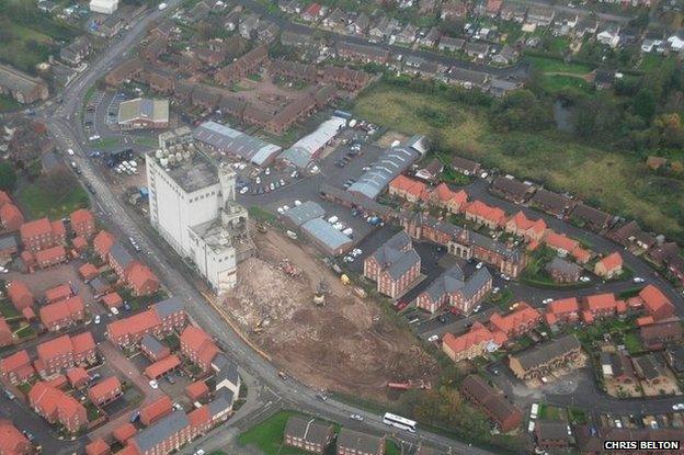 Malt Kiln from the air