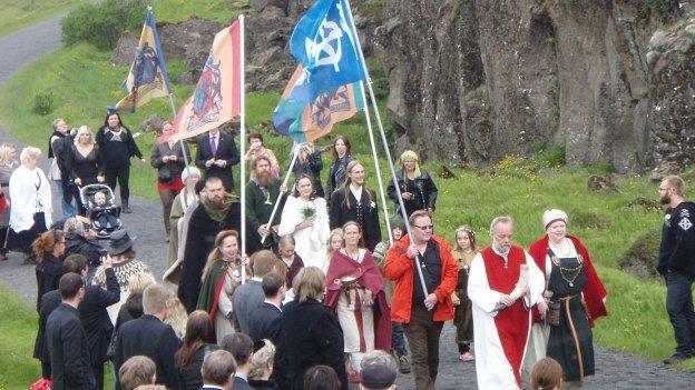 Asatru procession, Iceland