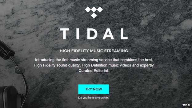 Tidal screen shot