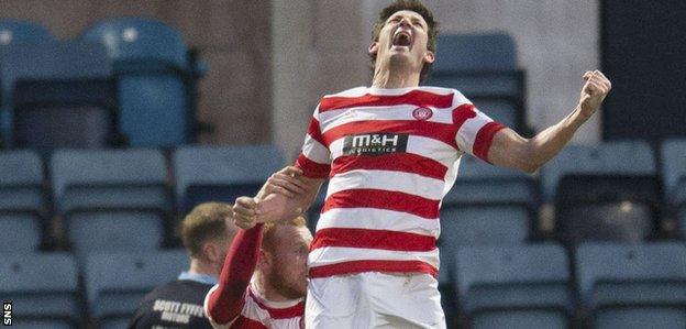 Martin Canning celebrates putting Hamilton ahead