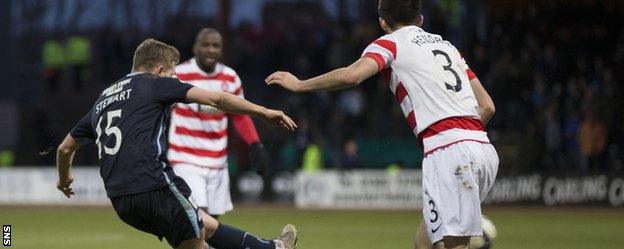 Greg Stewart fires Dundee's equaliser