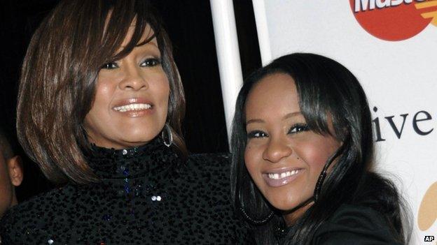 Whitney Houston (left) and daughter Bobbi Kristina Brown. Photo: 2011