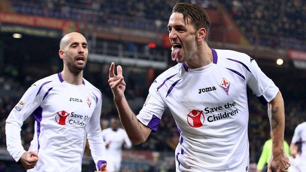 Fiorentina defender Gonzalo Rodriguez