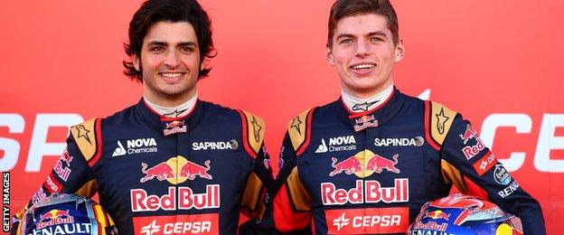 Carlos Sainz and Max Vertappen