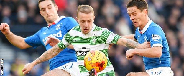 Lee Wallace and Ian Black squeeze out Celtic striker Leigh Griffiths