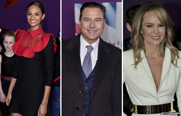 Alesha Dixon, David Walliams and Amanda Holden