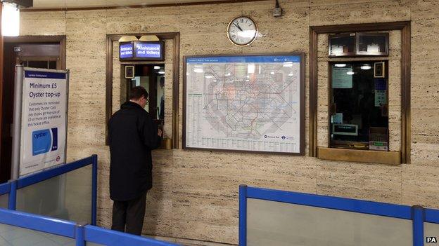 Ticket office at a Tube station