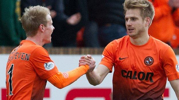 Dundee United midfielders Gary Mackay-Steven and Stuart Armstrong