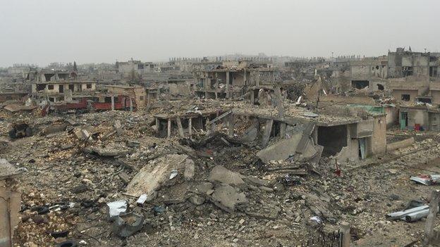 Destruction in Kobane (January 2015)