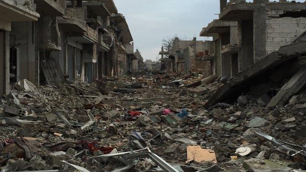 Destruction in Kobane (January 2015)