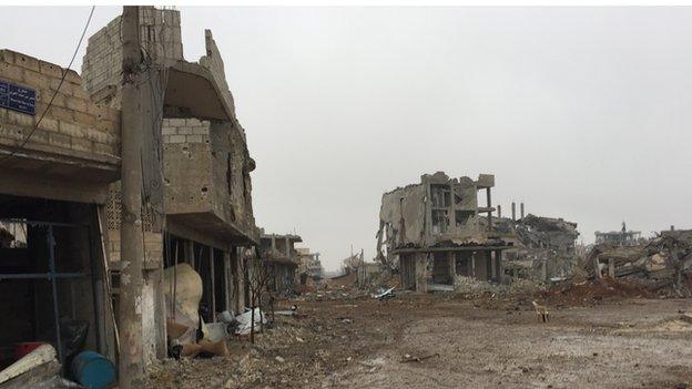 Destruction in Kobane (January 2015)