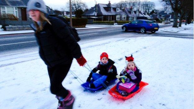 Snow in Aberdeen