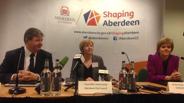 Alistair Carmichael, Jenny Laing and Nicola Sturgeon