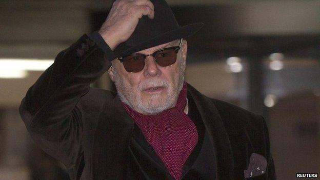 Gary Glitter leaving Southwark Crown Court