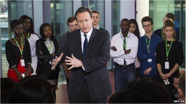 David Cameron at Sky News event