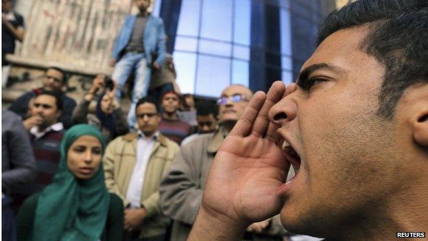 Anti-government protest in Cairo (Dec 2014)