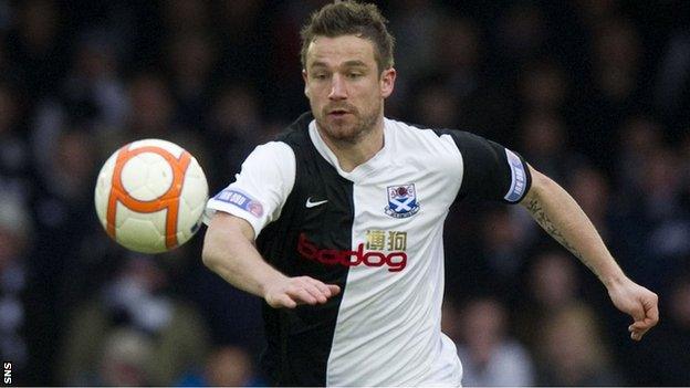 Keigan Parker in action for Ayr United in 2012